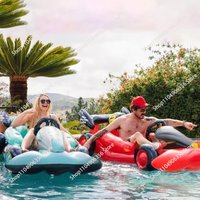 for Inflatable Sports Car Row Floating Bed Racing Kart Floating Boat Backrest LoungeAir Cushion Swimming