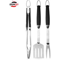 Stainless Steel Grill Tool Set, Barbecue Fork Tongs, Grilling Spatula, Portable Multifunction BBQ Grill Tool, Kitchen Utensils