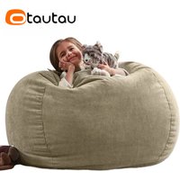OTAUTAU Bean Bag Sofas with Filler 2.3ft 70cm Filled Comfy Beanbag Sofa Puff Floor Seat Chaise Lounge Pouf Chair DD005