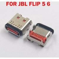2/5pcs USB C Jack Power Connector Dock For JBL Flip 5 6 Bluetooth Speaker Charging Port Type-C Charger Plug 24Pin Female Socket