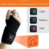 Cordless Wrist Massager USB Rechargeable Wrist Brace Wrap with Massage for Wrist Carpal Tunnel Fatigue Relief for Home Office