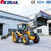 Compact Backhoe Loader CE Approved Euro 5 Stable Performance Easy Operation for Agricultural Building Site