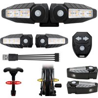 AliExpress NONE 1/ 2Sets Bicycle Remote Control Taillight Projection Riding Light USB Bike Light Wireless Night Light Turn Signal Safety Lamp