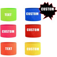 Custom Text Captain Armband Adjustable Soccer Football Captain Band Elastic Sports Arm Band for Adult Youth Team Training Match