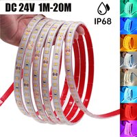 24V IP68 Waterproof LED Strip 120Leds White/Pink/Yellow/Red/Ice Blue/Green Swimming Pool Home Decor Flexible Ribbon Rope Light