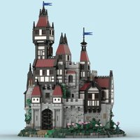 2793-piece MOC Medieval Castle Architecture Crimson Castle Model DIY Assembly Building Block Toy - Holiday and Birthday Gift
