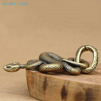NEW 1pc Brass Snake Key Ring Boa Key chain Outdoor Small Accessories Car Hanging home decor