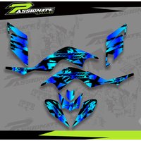 For Yamaha Raptor 700 YFM 700 2006-2012 2011 2010 2009 2008 2007 ATV Fairing Graphic Background Decals Sticker Kit Customize