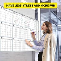 Calendar Dry Erase 55x34 Inches Reusable Planner With Markers Magnetic Stickers Undated Wall Calendar For Men Women Students