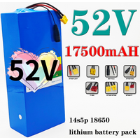 52V Battery 14S5P battery pack 17.5AH 18650 Lithium With BMS For 1500W Electric Scooters, Mountain Bikes