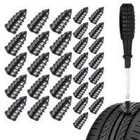 Universal Tire Repair Kit 30 Pcs Vacuum Tire Puncture Plug for Motorcycle Car Truck ATV UTV Emergency Roadside Assistance Tool