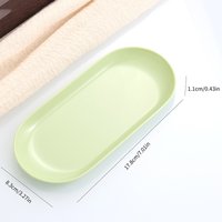 Oval Plastic Manicure Storage Tray Nail Art Tool Organizer Plate For Tweezers False Nail Holder Cosmetic Accessories
