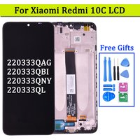 6.71 ''pour Xiaomi Redmi 10C affichage LCD écran tactile numériseur 220333 QAG, 220333 Ensemble de pièces de téléphone de remplacement QBI