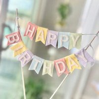 Party Decoration Happy Birthday Cake Plug Set, Suitable for Decorating Birthday Events