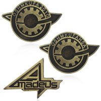Steins Gate Pins Brooch OSHMKUFA 2010 OSHMKUFAHSA AMADEUS Labmem Badge Brooch for Women Men Lapel Pin Jewelry Gifts