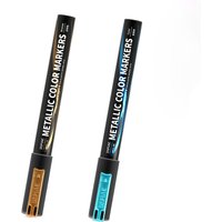 DSPIAE MKA Super Metallic Marker Brush Pen Environment-friendly Water-based Soft Head Red Blue Green Sliver Gold Pink Orange