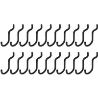 20Pcs Iron Wire Pegboard Hooks Heavy Duty Metal Utility Hooks for Garage Shop Tool Hanging and Display Metal Pegboard Hook
