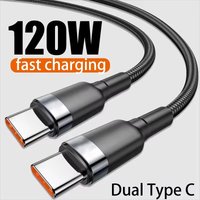 120W Cable PD USB C to Type C Quick Charging High Quality Braided Cable Super Fast Charge Cable For iPhone Xiaomi ProMax Samsung