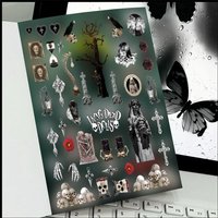 6 sheet Y2K Dark Gothic Style Collage Retro Atmosphere Die-cut Stickers DIY Journaling Materials Diary Junk Journal Stationery