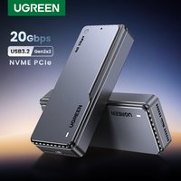 NVMe SSD obudowa UGREEN 20Gbps wbudowana kamizelka chłodząca aluminiowa obudowa SSD M.2 do USB3.2 Adapter SSD Gen2x2 dla obudowy M.2 NVME PCIE