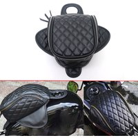 For Harley 883 Magnetic Motorcycle Diamond PU Leather Oil Fuel Tank Travel Bag
