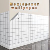 Modern Living Room Self-adhesive Wallpaper Mould Proof Wall Sticker Imitation Ceramic Tile Pattern Waterproof Wallpaper