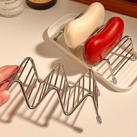 Stainless steel soap rack drainage soap Tray Multifunctional Bathroom Storage Rack bathroom draining box simple soap storage box