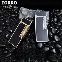Hot Item ZORRO High-end Lighter Narrow Metal Grinding Wheel Side Slip Ignition Retro Men's Business Gift Classic Model with Box