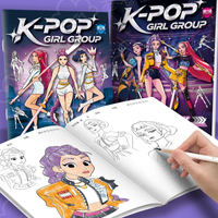 Hot Coloring Books Anime Cartoon Line Drawing Childrens Sketch Picture Book Kids Birthday Gift Christmas Gift