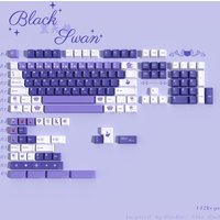 142 Keys/Sets Black Keycaps DIY Keyboard PBT Lightproof Material Cherry Profile DYE Subbed Keycap For GH60 GK61 GK64 RK68 RK84