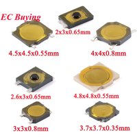 10-100Pcs Waterproof Membrane Button Switch 4.8*4.8*0.55 3.7*3.7*0.35 3*3*0.8 4.5*4.5*0.55 4*4*0.8 2.6*3x0.65 Patch Micro Touch