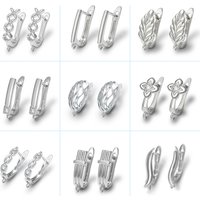 DARENLI 1 Pair Nickel Free Copper Earring Hooks 18K Gold/Rhodium Plated DIY Jewelry Findings For Jewelry Making Accessories
