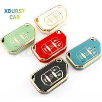 Gold Edge TPU Key Case Shell Fob Cover Holder For JEEP Grand Cherokee Gladiator Wrangler JT JLU TJ JL Renegade Compass Keyless