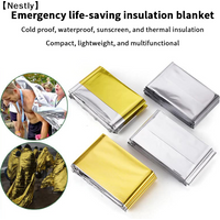Emergency Rescue Blanket Keep Warm Survival Blanket Waterproof Survival Blanket Outdoor Thermal Blanket Camping Hiking〔Nest〕