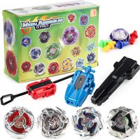 4PCS Spinning Tops Set with Launcher Toys Holiday Gift
