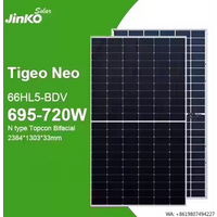 Jinko Tiger Neo N-type 66HL5-BDV 700-720 Watt Paneles Solares 700W Solar Panel Bificial Module