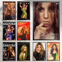Singer Shakira Poster Self-adhesive Art Waterproof Paper Sticker Coffee House Bar Room Wall Decor