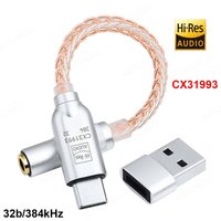 Type C to 3.5mm HiFi DAC Earphone Amplifier CX31993 Audio Decoder IEM AMP Smartphone Adapter for Android iPhone15 Samsung