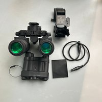 AN/PVS-31 Dual Tube Night Vision Goggle Model ( Luminescent Version) with Metal Dump Flip Mount For Cosplay Prop, Airsoft, LARP
