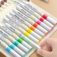 24/36/48/60/84/120Slots Marker Pen Storage Bag Large Capacity Zipper Closure Pencil Bag Detachable Watercolor Pen Storage Bag