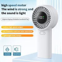 Portable Handheld Mini Fan USB Rechargeable Silent Turbo Cooling Fan for Worship Travel Adjustable Speed School Desk Fan