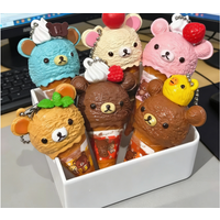 Anime Figure Kawaii Capsule Blind Box Ice Cream Bear Bead Chain Hanging Bag Doll Toy Model Decoration Pendant Birthday Gifts