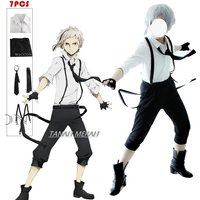 BSD Atsushi Nakajima 코스프레 Costumes Shirts Pants Set Anime 코스프레 Uniform Wig Halloween Christmas Party Clothes