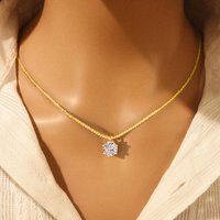 GRA 1CT Luxury Sparkling Moissanite Diamond White Pendant Necklace for Women Real 925 Sterling Silver High Quality Fine Jewelry