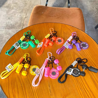 Fitness Themed Barbell Keyring Creative Mini Weight Plate Keychain Sporty Accessories for Men Women Keys Bag Zipper Gym Gift