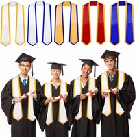 72Inch Graduation Stole Sash Satin Plain Honor Stole Bachelor Gown Scarf Unisex Adult Graduation Honors Stole Graduations