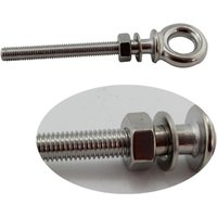 Marine 316 Stainless Steel Long Lifting Eye Bolts Eyebolts Stainless Steel for Outdoor Diving Boat M6*60mm