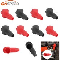 10/6 PCS Positive Negative Battery Terminal Covers Car Battery Insulation Protective Cable Lug Protector Caps Silicone Rubber