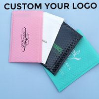 50pcs Poly Bubble Envelope Bags with Logo Printed Padded Shipping Envelopes With Bubble Mailing Bag Shipping Gift Packages Bags