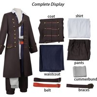 Halloween cosplay costumes featuring Pirates of the Caribbean and Captain Jack, as well as pirate costumes and performance costu